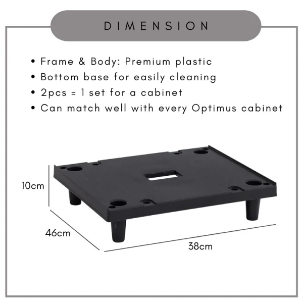 1184545eb3a8cf2fb727edf7b53d5f8c.webp Random OPTIMUS Waterproof Premium Plastic Storage Cabinet L76cm W46cm H184.5cm