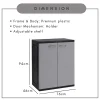 Random OPTIMUS Waterproof Premium Plastic Shoe Cabinet PVC Shoe Rack L76cm W46cm H94cm
