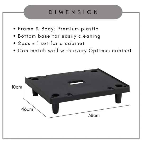 Random OPTIMUS Waterproof Premium Plastic Shoe Cabinet PVC Shoe Rack L76cm W46cm H94cm