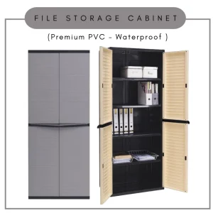 Random OPTIMUS Waterproof Premium Plastic Storage Cabinet L76cm W46cm H184.5cm