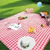 Disposable Checkered Rectangular Plastic Waterproof Tablecloth