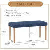 Random LENORE Bench Chair Long Chair Dining Chair Bench Cushion L93cm W38cm H47.5cm