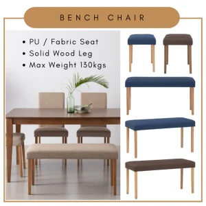 Random LENORE Bench Chair Long Chair Dining Chair Bench Cushion L93cm W38cm H47.5cm