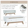 Random MANDO White Coffee Table with Drawer L100cm W55cm H40cm