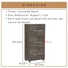 Random NAOMI 6 Door Storage Cabinet with Lock Locker Cabinet L63.5cm W37cm H129.5cm