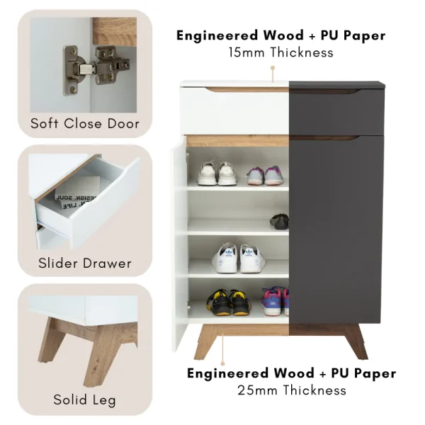 my-11134207-7r991-lx9ilpoorp808f.webp Random MANDO 2 Door Shoe Storage Cabinet L80cm W34cm H119cm