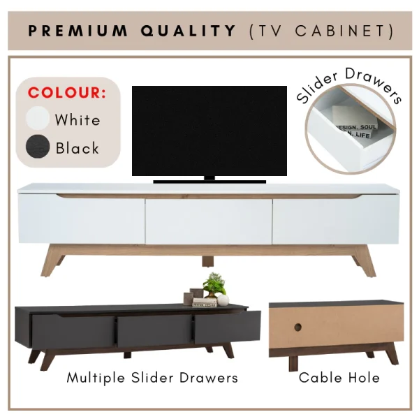 my-11134207-7r991-lx9ilpoorpm2e3.webp Random MANDO TV Cabinet Modern Style L180cm W40cm H42.5cm