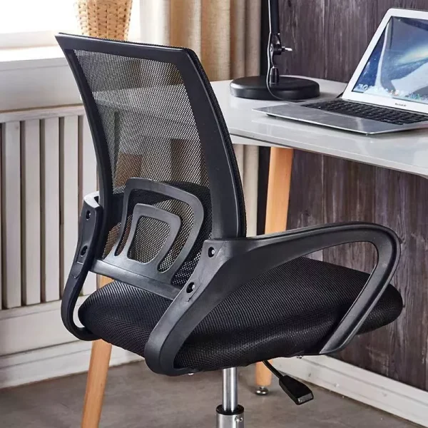 Mesh Office Chair with Ergonomic Design Chrome Leg Black