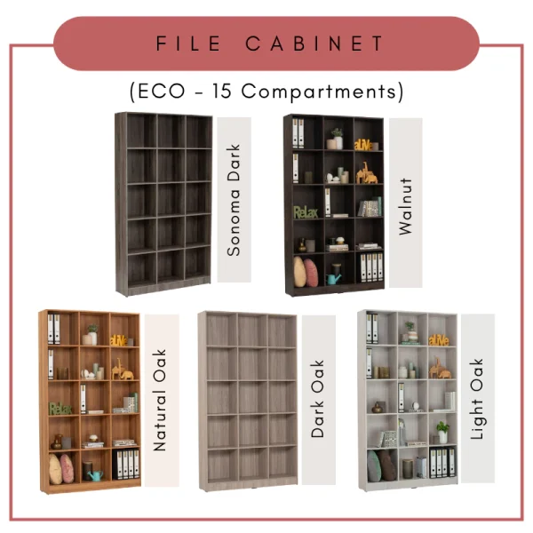 Random ECO 15C Big File Cabinet File Rack Book Shelf Display Cabinet L117.5cm W29.5cm H208cm