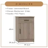 Random DUBLIN Bedside Table with Drawer L39.5cm W39.5cm H60cm