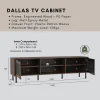 DALLAS PVC Rattan Nordic TV Cabinet L180cm W40cm H52cm
