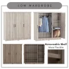 DUBLIN 3 Doors Low Wardrobe Cabinet Children Wardrobe L120cm W39.5cm H122cm