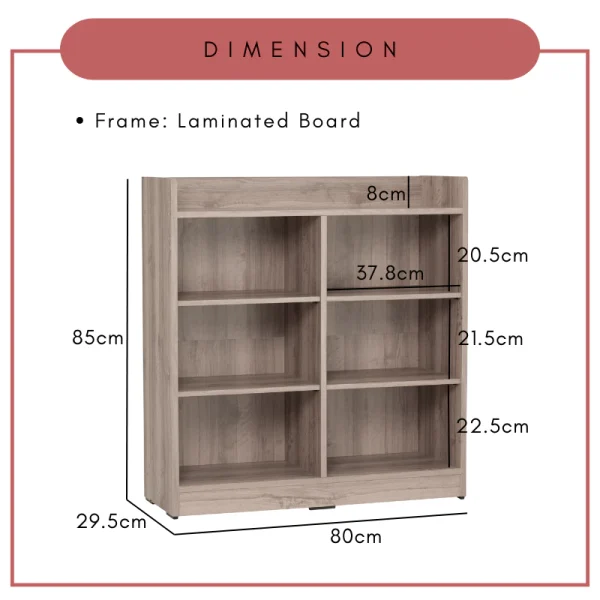 Random ECO Multi function Cabinet Storage Rack Bookcase L80cm W29.5cm H85cm