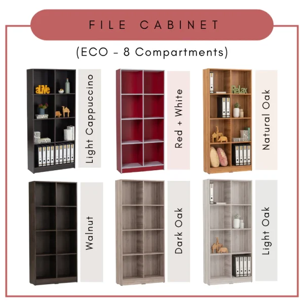 my-11134207-7rask-mciw2nx2knb724.webp Random ECO 8C File Cabinet Office Rack Book Rack Display Cabinet L79cm W29.5cm H174cm