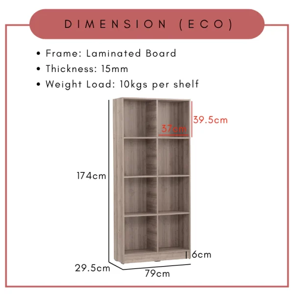 my-11134207-7rasm-mciw2nwilgjn73.webp Random ECO 8C File Cabinet Office Rack Book Rack Display Cabinet L79cm W29.5cm H174cm