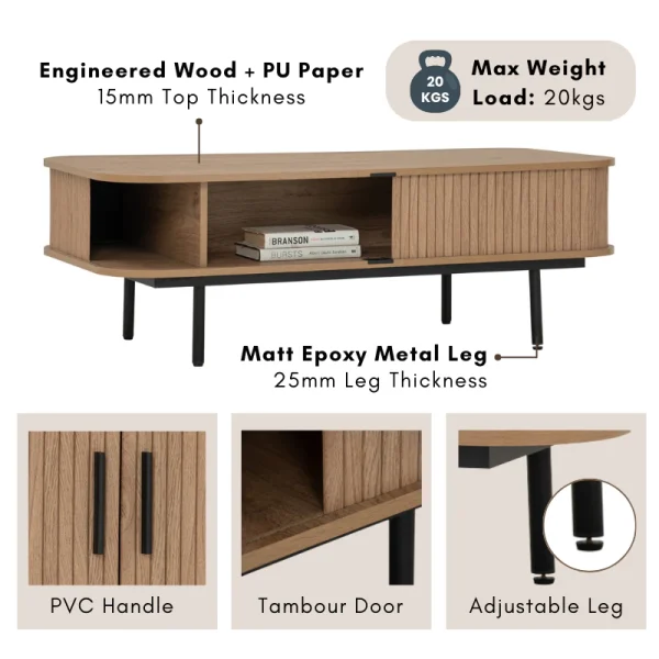 my-11134207-7rasm-mdpf58p9hodtd9.webp MALMO Coffee Table Sliding Door Metal Leg L120cm W60cm H41cm
