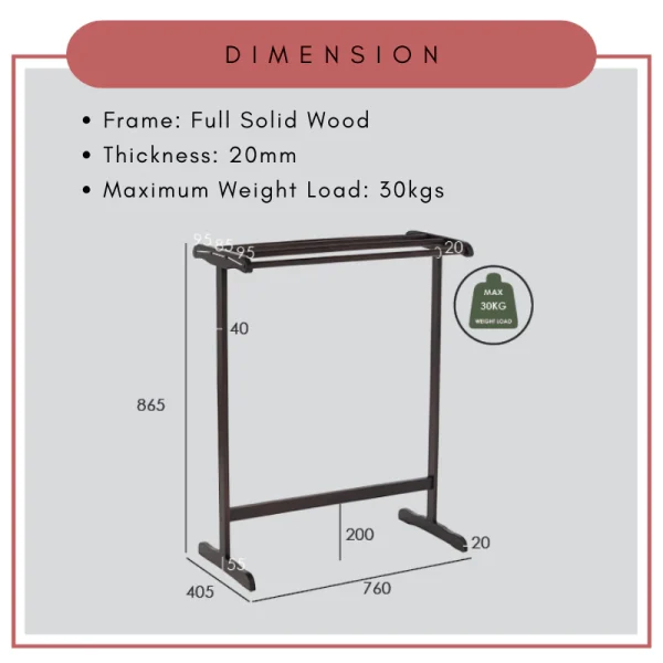 my-11134207-820l5-mf3nz08uoaa698.webp ROY Towel Rack Towel Hanger Wooden Towel Rack L76cm W40.5cm H86.5cm