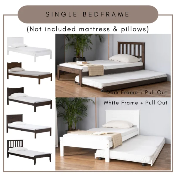 my-11134207-820l7-mgd9qeg36cjxea.webp Random Single Bed Pull Out Bedframe Wooden Single Bed L198cm W101.5cm H86.5cm