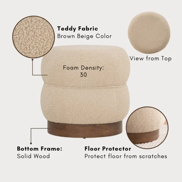LEXIS Pouf Cushion Minimalist Muji Style L44cm W44cm H44cm