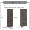 Random DUBLIN High Wardrobe File Cabinet Wardrobe With Drawer L60cm W47.5cm H178.5cm
