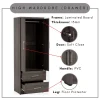 Random DUBLIN High Wardrobe File Cabinet Wardrobe With Drawer L60cm W47.5cm H178.5cm